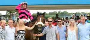 Nimble Dancer with his proud owners