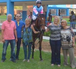 Call Me Earl with Apprentice Ryan Munger up, after winning the Jacaranda Free Handicap.